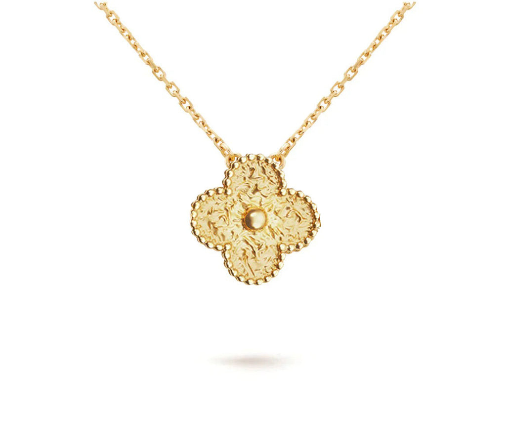 [LUXE JEWELRY]CLOVER 15MM SINGLE FLOWER NECKLACE COLLECTION