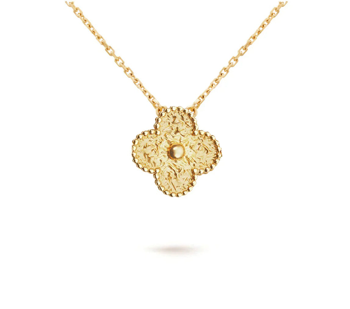 [LUXE JEWELRY]CLOVER 15MM SINGLE FLOWER NECKLACE COLLECTION