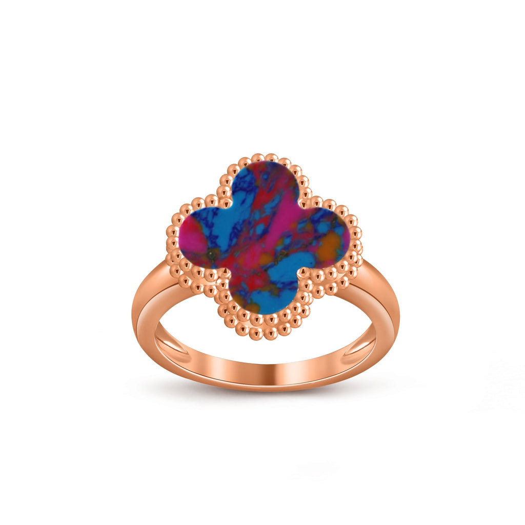 [LUXE JEWELRY]CLOVER RING ROSE GOLD COLLECTION