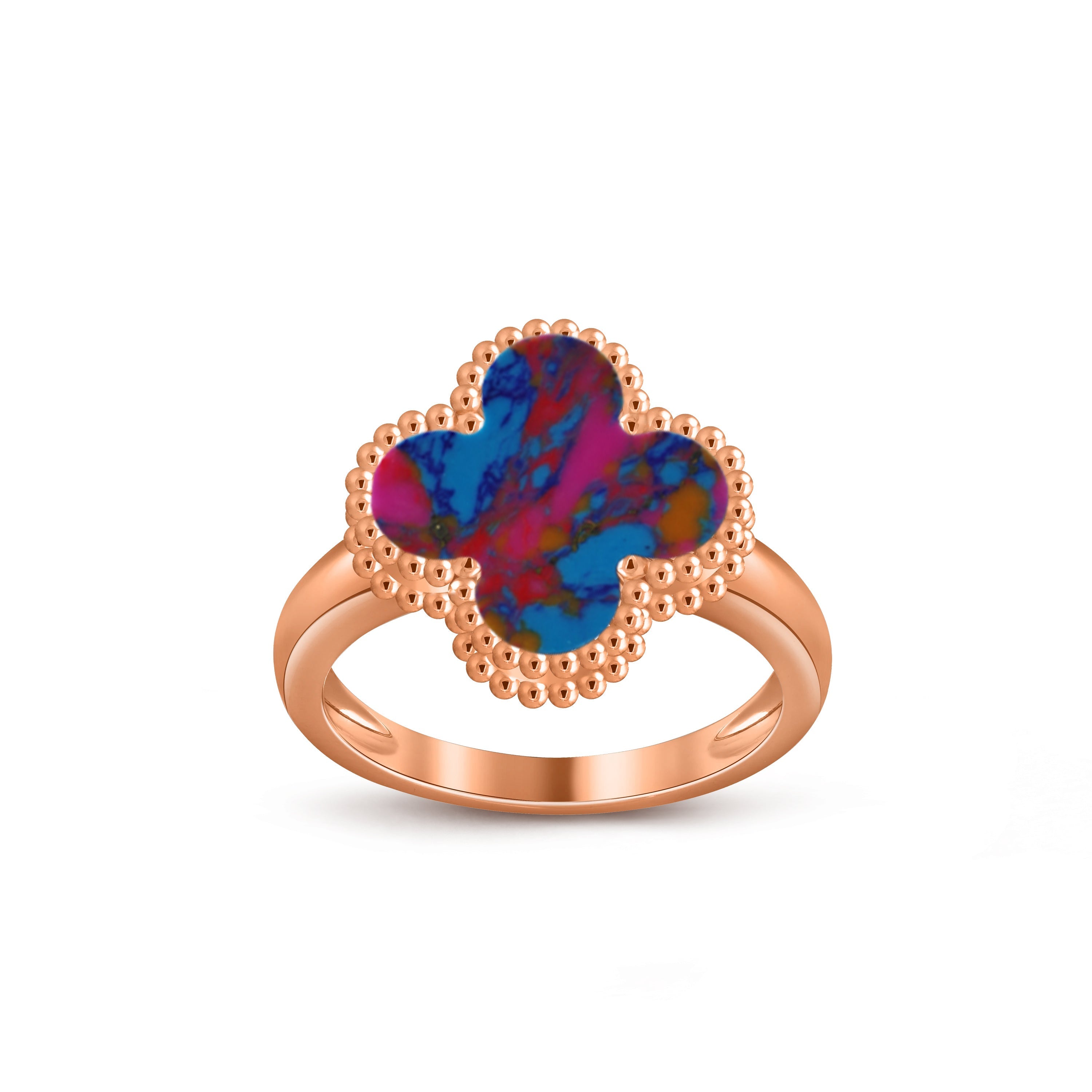 [LUXE JEWELRY]CLOVER RING ROSE GOLD COLLECTION