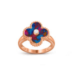 [LUXE JEWELRY]CLOVER DIAMOND RING ROSE GOLD COLLECTION