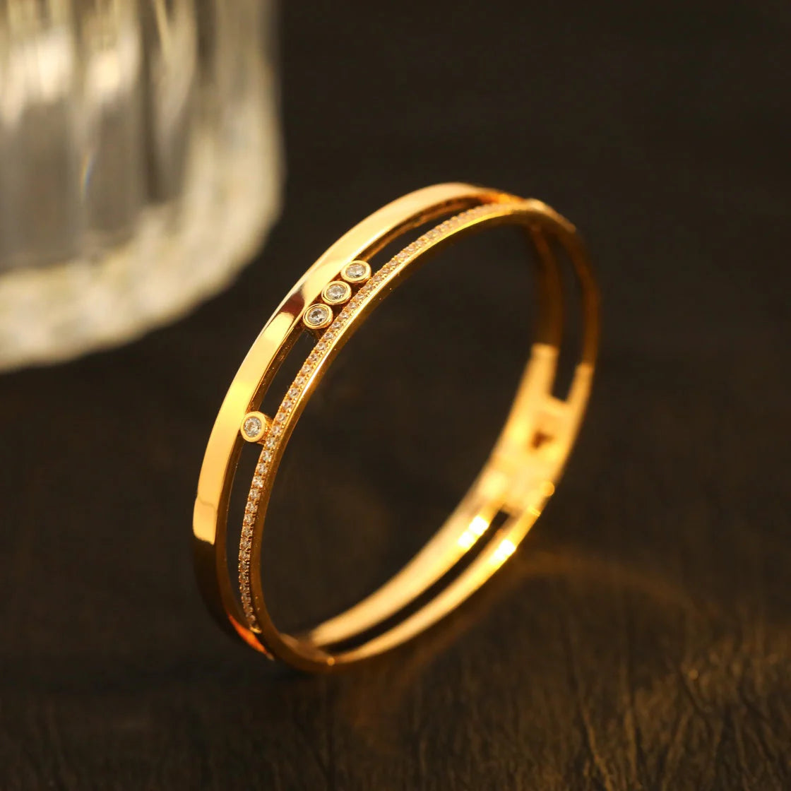 [LUXE JEWELRY]Move Romane Diamond Bangle Bracelet