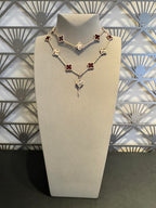 [LUXE JEWELRY]CLOVER 20 MOTIFS LASER CARNELIAN NECKLACE