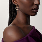 [LUXE JEWELRY] JUSTE FULL DIAMOND DOUBLE EARRINGS
