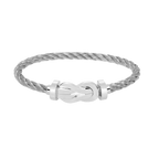 [LUXE JEWELRY]CHANCE LARGE 8 FIGURE BUCKLE NO DIAMOND BRACELET SILVER