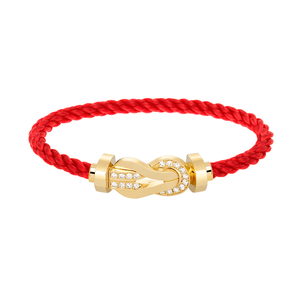 [LUXE JEWELRY]CHANCE LARGE 8 FIGURE BUCKLE HALF DIAMOND BRACELET GOLD
