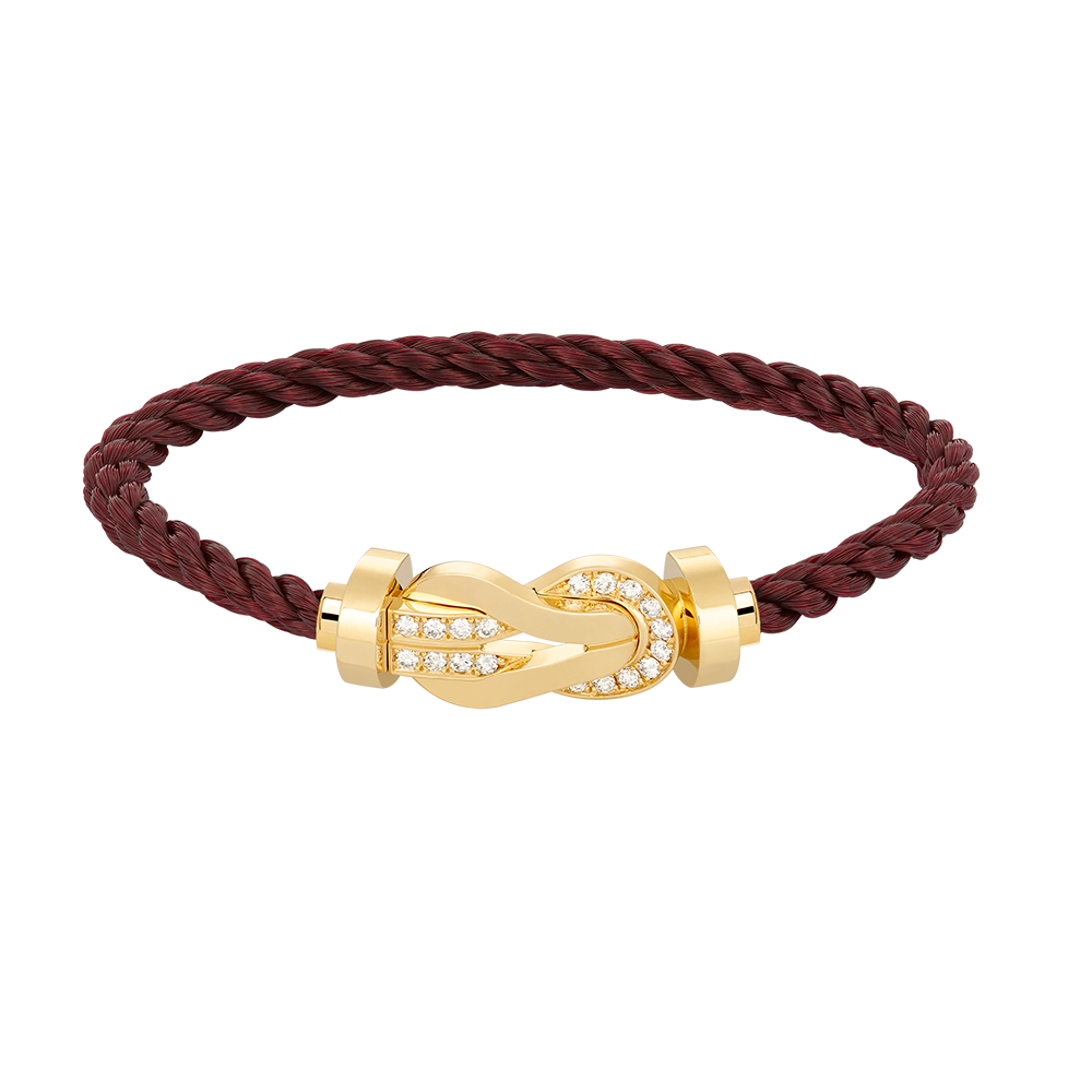 [LUXE JEWELRY]CHANCE LARGE 8 FIGURE BUCKLE HALF DIAMOND BRACELET GOLD