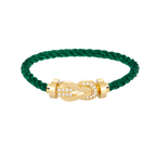 [LUXE JEWELRY]CHANCE LARGE 8 FIGURE BUCKLE HALF DIAMOND BRACELET GOLD