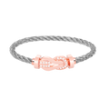 [LUXE JEWELRY]CHANCE LARGE 8 FIGURE BUCKLE HALF DIAMOND BRACELET ROSE GOLD