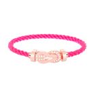 [LUXE JEWELRY]CHANCE LARGE 8 FIGURE BUCKLE HALF DIAMOND BRACELET ROSE GOLD