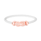 [LUXE JEWELRY]CHANCE LARGE 8 FIGURE BUCKLE HALF DIAMOND BRACELET ROSE GOLD