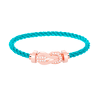 [LUXE JEWELRY]CHANCE LARGE 8 FIGURE BUCKLE HALF DIAMOND BRACELET ROSE GOLD