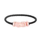 [LUXE JEWELRY]CHANCE LARGE 8 FIGURE BUCKLE HALF DIAMOND BRACELET ROSE GOLD