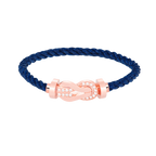 [LUXE JEWELRY]CHANCE LARGE 8 FIGURE BUCKLE HALF DIAMOND BRACELET ROSE GOLD