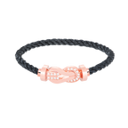 [LUXE JEWELRY]CHANCE LARGE 8 FIGURE BUCKLE HALF DIAMOND BRACELET ROSE GOLD