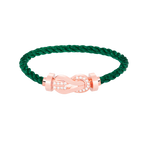 [LUXE JEWELRY]CHANCE LARGE 8 FIGURE BUCKLE HALF DIAMOND BRACELET ROSE GOLD