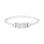 [LUXE JEWELRY]CHANCE LARGE 8 FIGURE BUCKLE HALF DIAMOND BRACELET SILVER