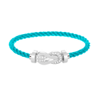 [LUXE JEWELRY]CHANCE LARGE 8 FIGURE BUCKLE HALF DIAMOND BRACELET SILVER