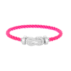 [LUXE JEWELRY]CHANCE LARGE 8 FIGURE BUCKLE HALF DIAMOND BRACELET SILVER