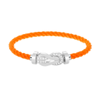 [LUXE JEWELRY]CHANCE LARGE 8 FIGURE BUCKLE HALF DIAMOND BRACELET SILVER