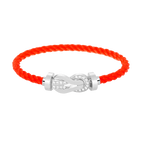[LUXE JEWELRY]CHANCE LARGE 8 FIGURE BUCKLE HALF DIAMOND BRACELET SILVER