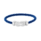 [LUXE JEWELRY]CHANCE LARGE 8 FIGURE BUCKLE HALF DIAMOND BRACELET SILVER