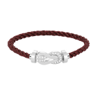 [LUXE JEWELRY]CHANCE LARGE 8 FIGURE BUCKLE HALF DIAMOND BRACELET SILVER