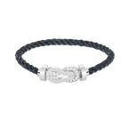 [LUXE JEWELRY]CHANCE LARGE 8 FIGURE BUCKLE HALF DIAMOND BRACELET SILVER