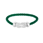 [LUXE JEWELRY]CHANCE LARGE 8 FIGURE BUCKLE HALF DIAMOND BRACELET SILVER