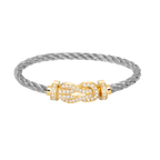 [LUXE JEWELRY]CHANCE LARGE 8 FIGURE BUCKLE FULLDIAMOND BRACELET GOLD
