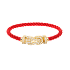 [LUXE JEWELRY]CHANCE LARGE 8 FIGURE BUCKLE FULLDIAMOND BRACELET GOLD