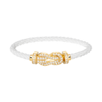 [LUXE JEWELRY]CHANCE LARGE 8 FIGURE BUCKLE FULLDIAMOND BRACELET GOLD