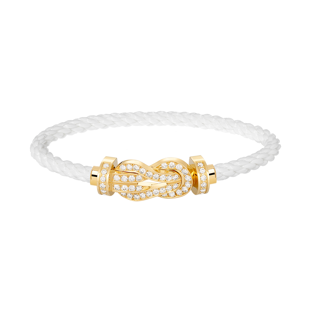 [LUXE JEWELRY]CHANCE LARGE 8 FIGURE BUCKLE FULLDIAMOND BRACELET GOLD