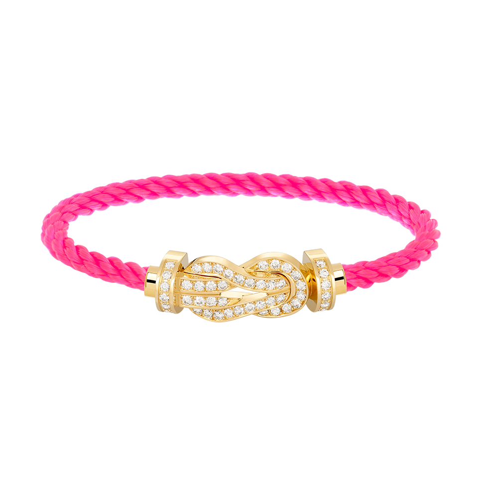 [LUXE JEWELRY]CHANCE LARGE 8 FIGURE BUCKLE FULLDIAMOND BRACELET GOLD