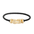 [LUXE JEWELRY]CHANCE LARGE 8 FIGURE BUCKLE FULLDIAMOND BRACELET GOLD