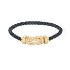 [LUXE JEWELRY]CHANCE LARGE 8 FIGURE BUCKLE FULLDIAMOND BRACELET GOLD