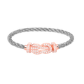 [LUXE JEWELRY]CHANCE LARGE 8 FIGURE BUCKLE FULL DIAMOND BRACELET ROSE GOLD