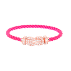 [LUXE JEWELRY]CHANCE LARGE 8 FIGURE BUCKLE FULL DIAMOND BRACELET ROSE GOLD