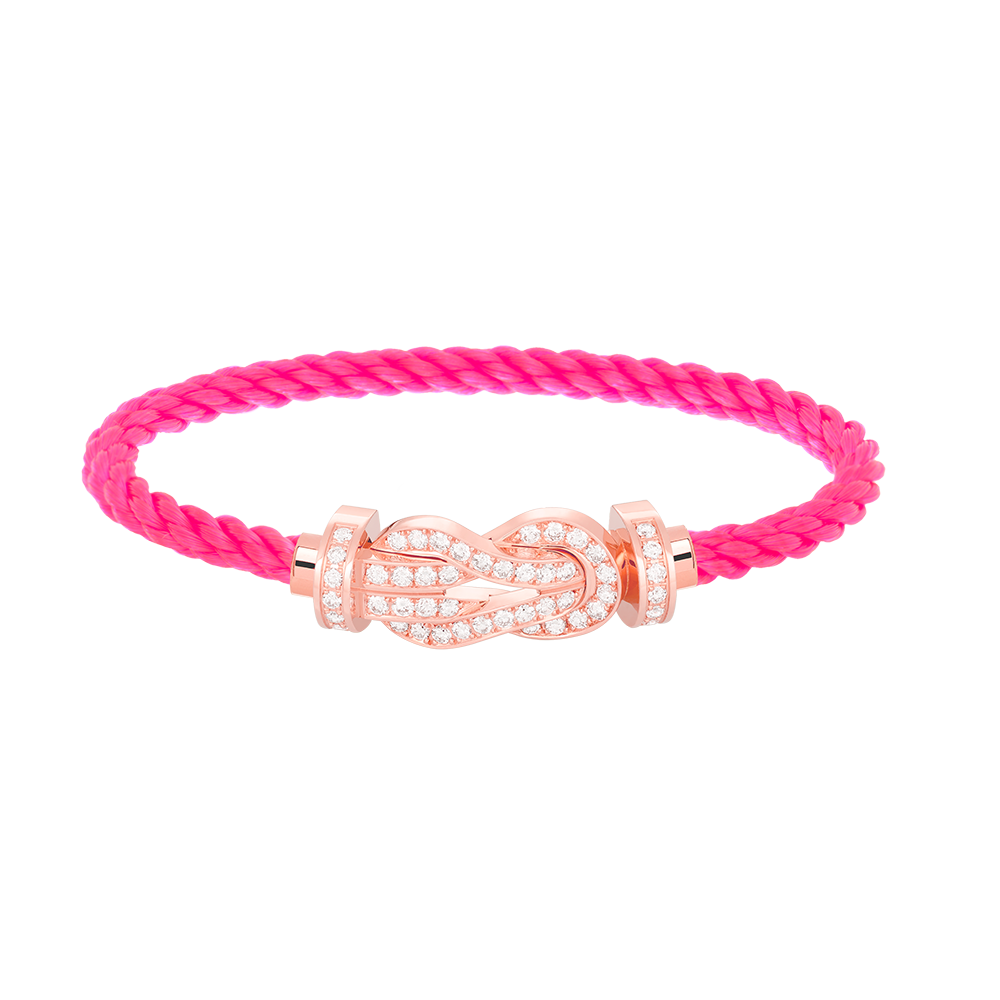 [LUXE JEWELRY]CHANCE LARGE 8 FIGURE BUCKLE FULL DIAMOND BRACELET ROSE GOLD
