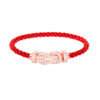 [LUXE JEWELRY]CHANCE LARGE 8 FIGURE BUCKLE FULL DIAMOND BRACELET ROSE GOLD