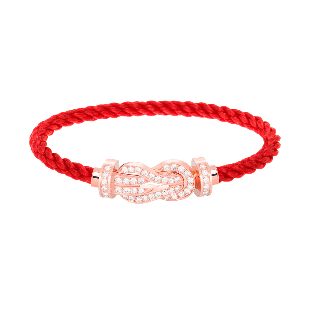 [LUXE JEWELRY]CHANCE LARGE 8 FIGURE BUCKLE FULL DIAMOND BRACELET ROSE GOLD