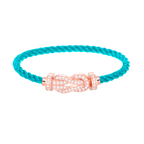 [LUXE JEWELRY]CHANCE LARGE 8 FIGURE BUCKLE FULL DIAMOND BRACELET ROSE GOLD
