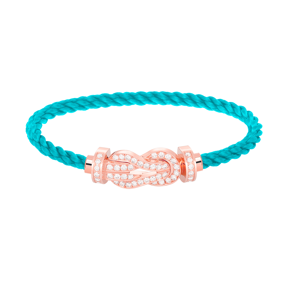 [LUXE JEWELRY]CHANCE LARGE 8 FIGURE BUCKLE FULL DIAMOND BRACELET ROSE GOLD