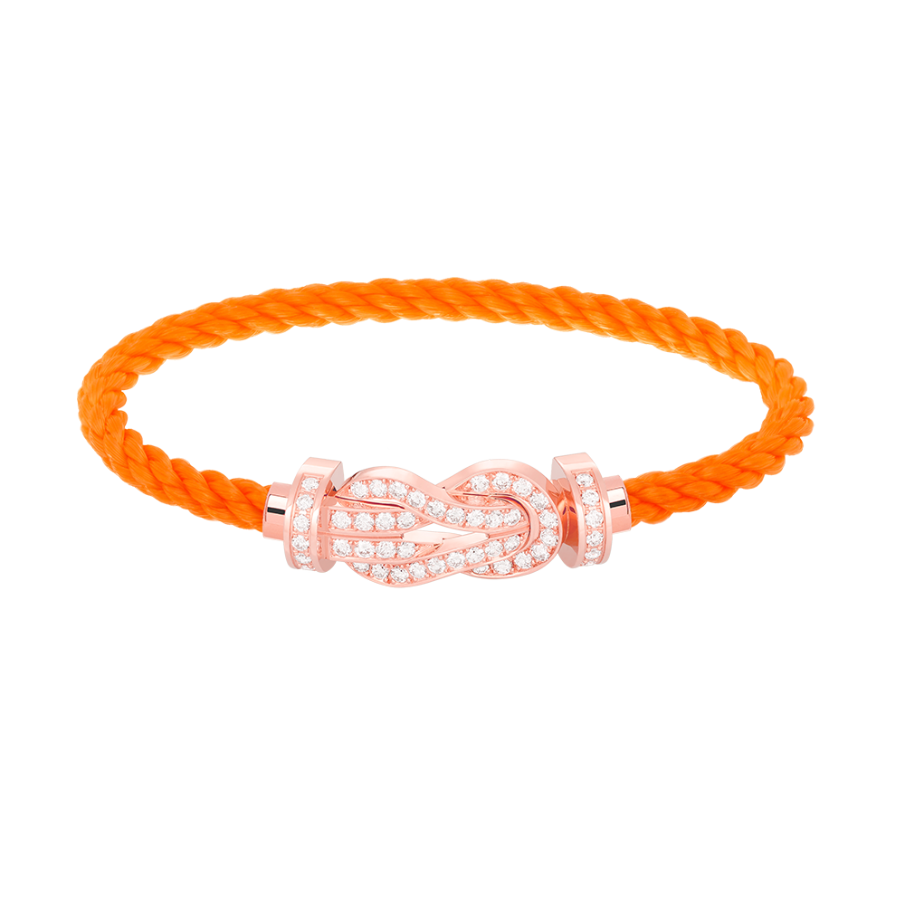 [LUXE JEWELRY]CHANCE LARGE 8 FIGURE BUCKLE FULL DIAMOND BRACELET ROSE GOLD