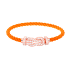 [LUXE JEWELRY]CHANCE LARGE 8 FIGURE BUCKLE FULL DIAMOND BRACELET ROSE GOLD