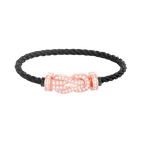 [LUXE JEWELRY]CHANCE LARGE 8 FIGURE BUCKLE FULL DIAMOND BRACELET ROSE GOLD
