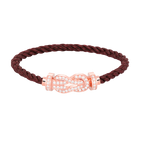 [LUXE JEWELRY]CHANCE LARGE 8 FIGURE BUCKLE FULL DIAMOND BRACELET ROSE GOLD