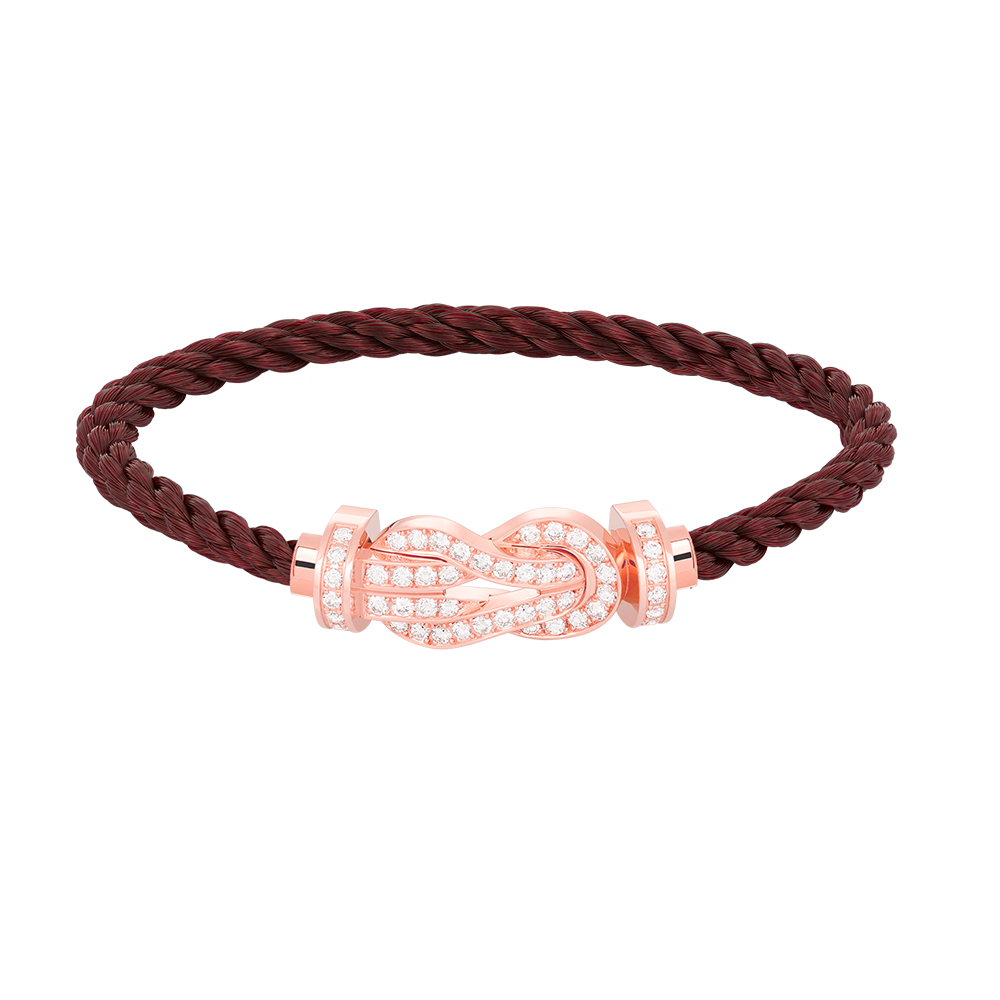 [LUXE JEWELRY]CHANCE LARGE 8 FIGURE BUCKLE FULL DIAMOND BRACELET ROSE GOLD