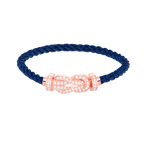 [LUXE JEWELRY]CHANCE LARGE 8 FIGURE BUCKLE FULL DIAMOND BRACELET ROSE GOLD