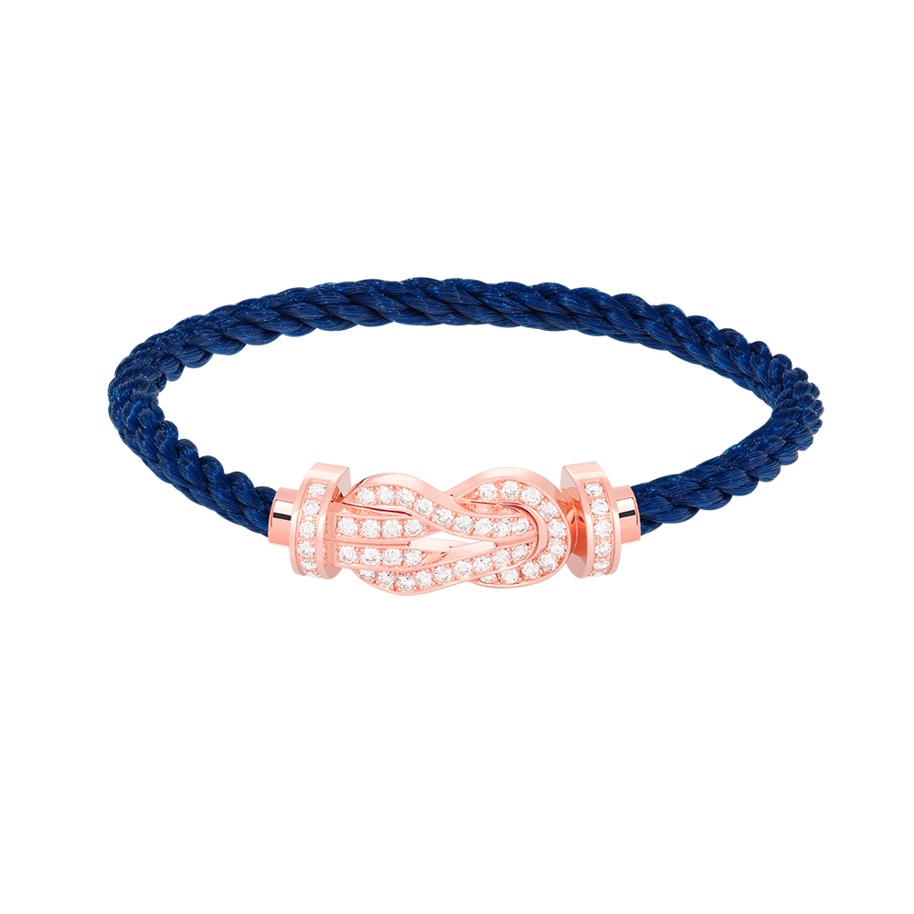 [LUXE JEWELRY]CHANCE LARGE 8 FIGURE BUCKLE FULL DIAMOND BRACELET ROSE GOLD